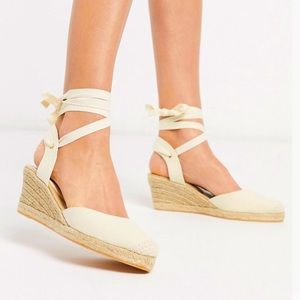 London Rebel Beige/Cream Espadrilles